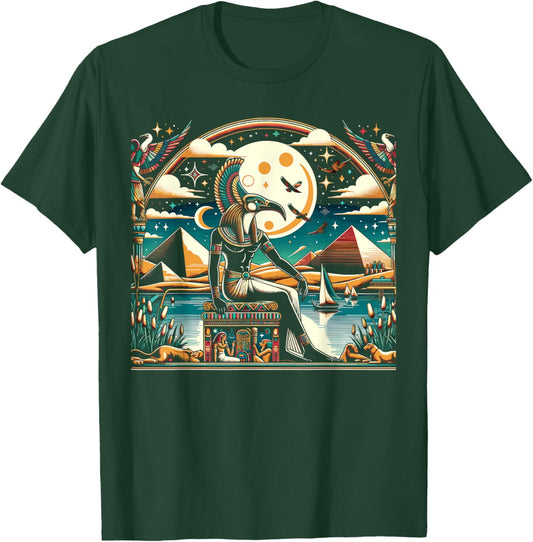 Thoth Egyptian Mythology Diety Ibis Ancient Egypt T-Shirt - T-Shirt | Forest