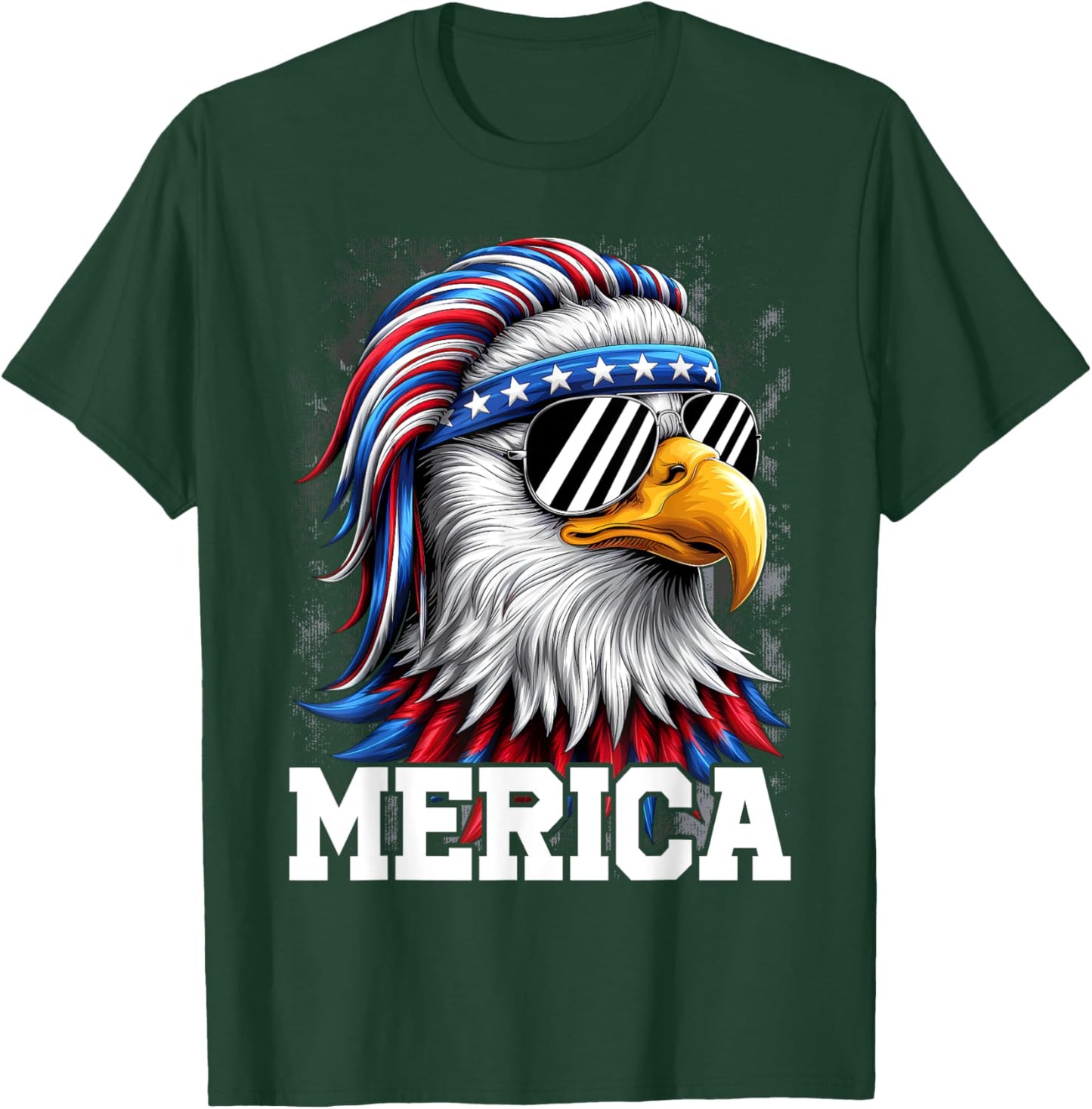Merica Toddler Eagle Funny Patriotic Eagle USA Flag Kids T-Shirt - T-Shirt | Forest