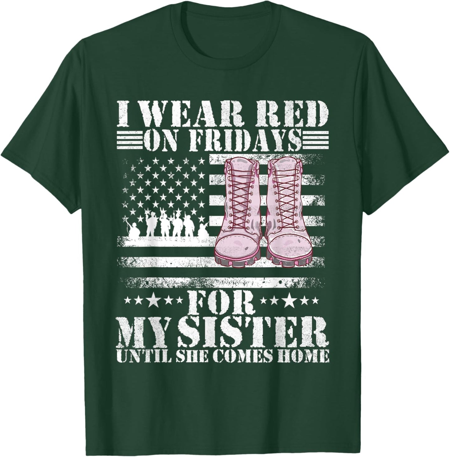 I wear Red on Fridays For my sister Until She Comes home T-Shirt - T-Shirt | Forest