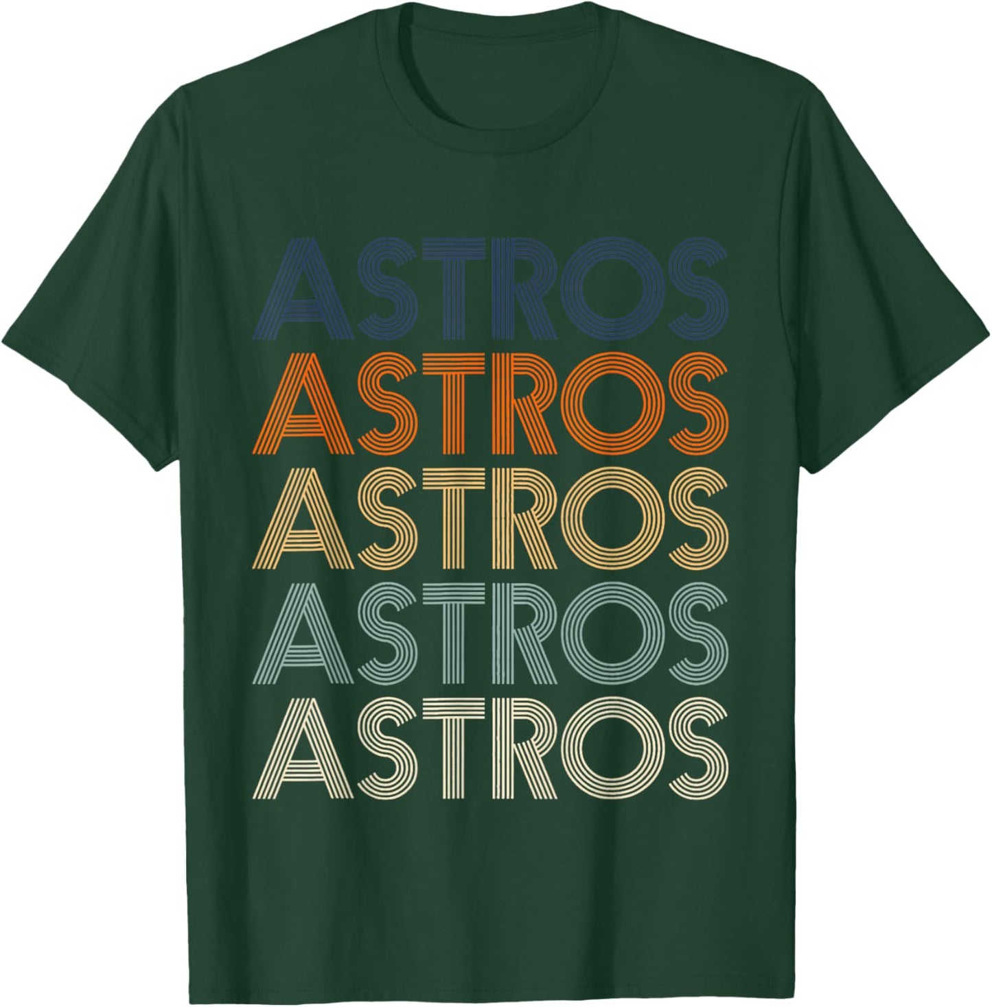 Vintage Astros Retro Style 70s 80s First Name T-Shirt - T-Shirt | Forest