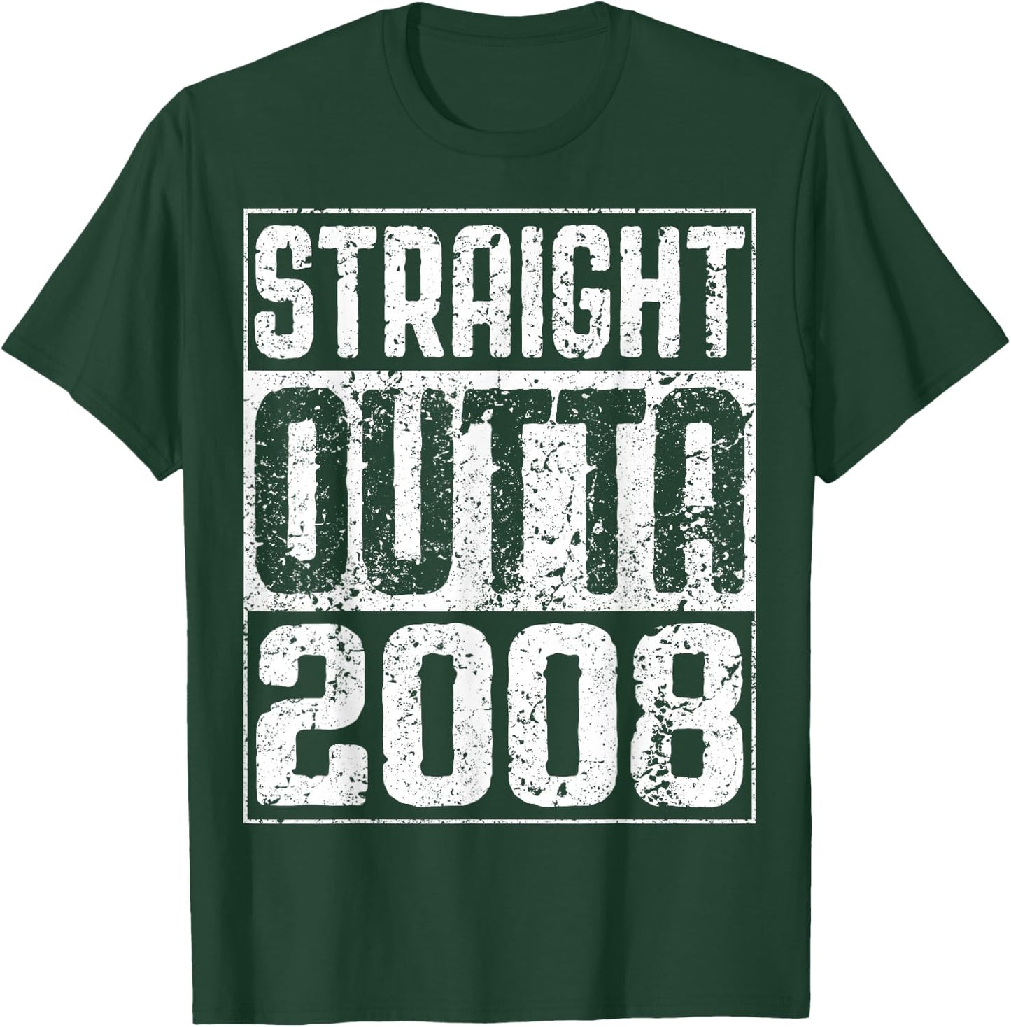 Straight Outta 2008 Shirt 18th Birthday T-Shirt - T-Shirt | Forest