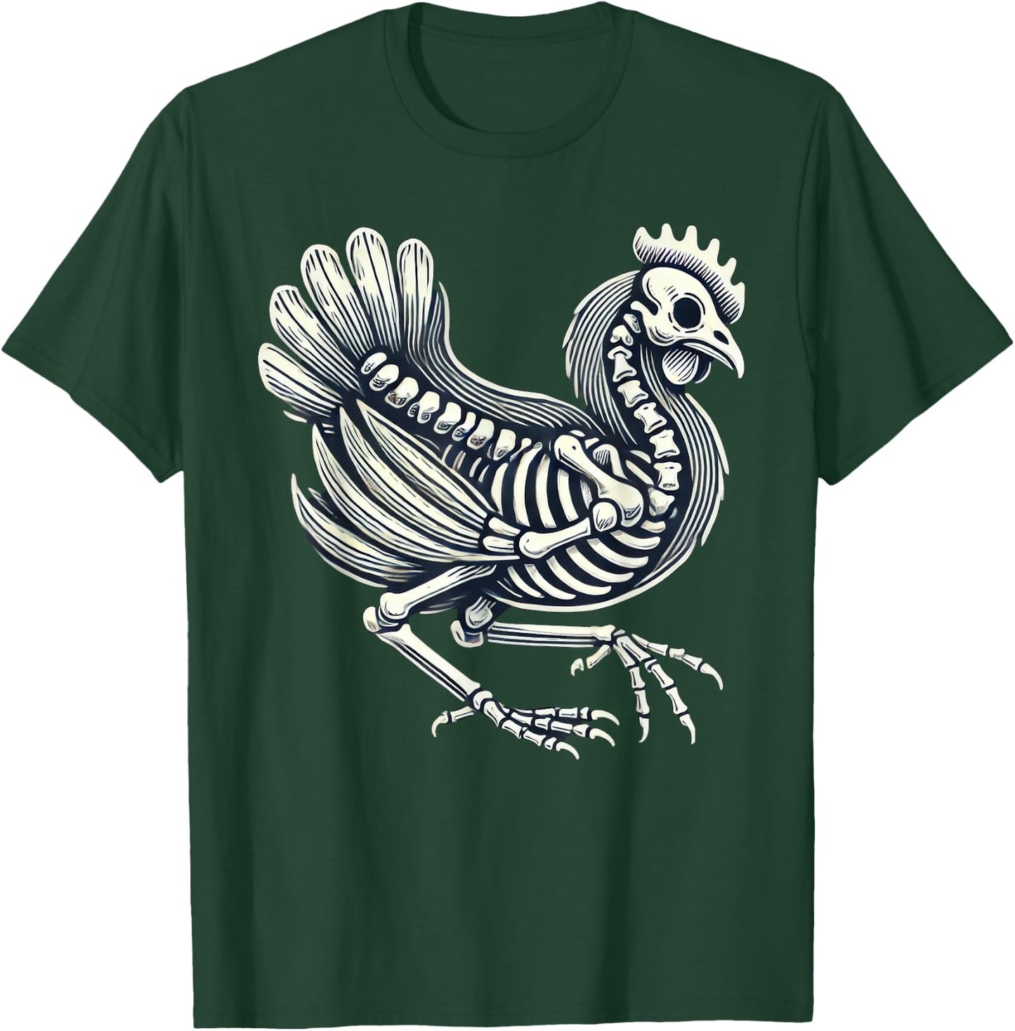 Chicken Skeleton Halloween T-Shirt - T-Shirt | Forest