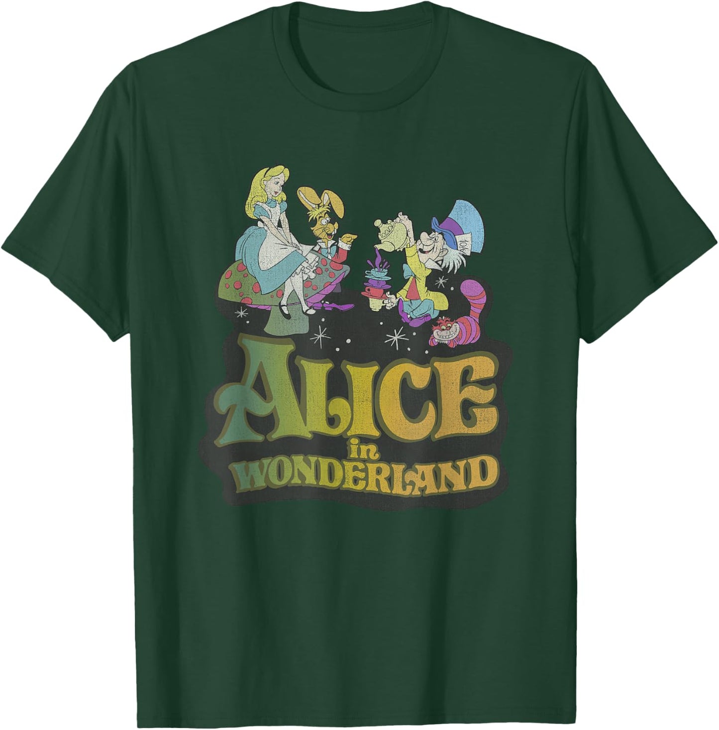 Disney Alice In Wonderland Mad Tea Party Movie Poster T-Shirt - T-Shirt | Forest