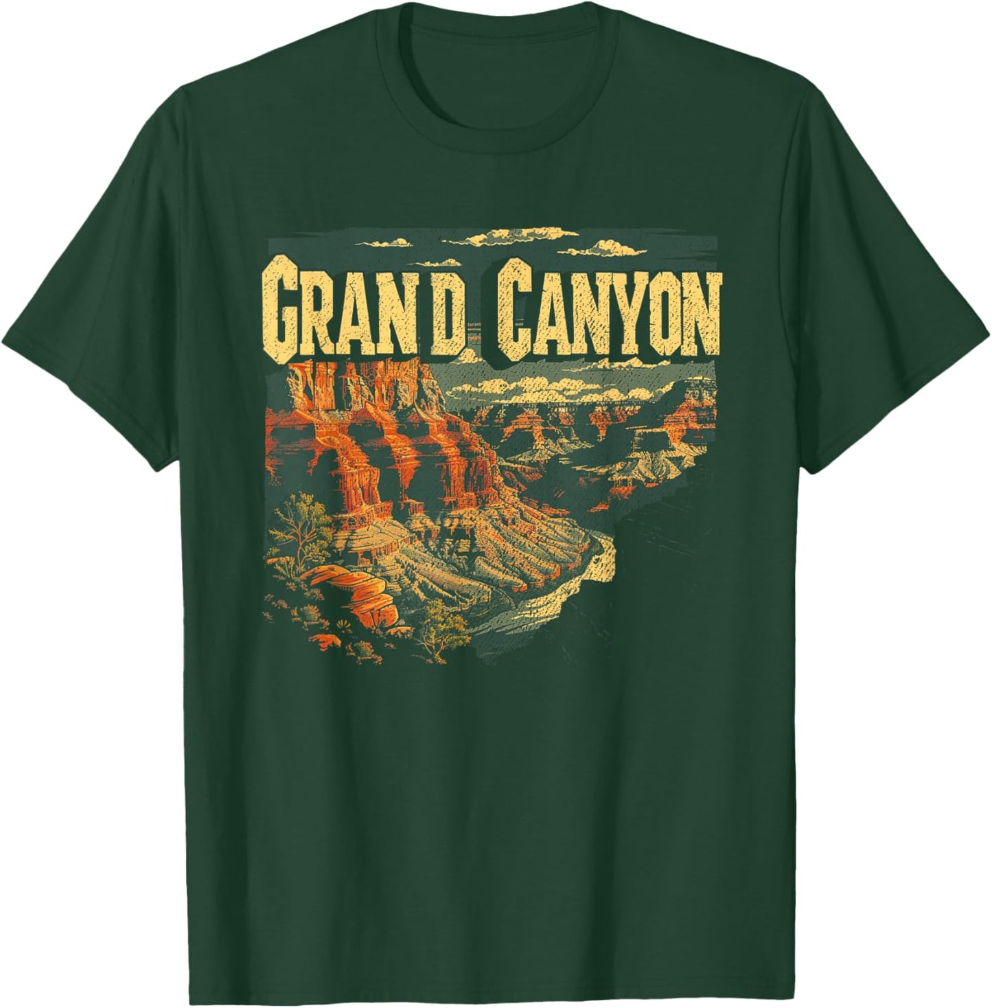 Grand Canyon - US National Park Vintage Men Women Kids Retro T-Shirt - T-Shirt | Forest