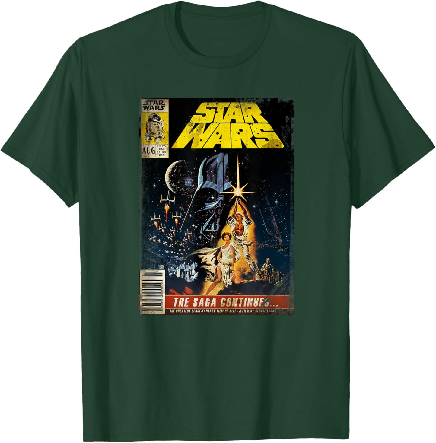 Star Wars Classic A New Hope Vintage Comic Book Distressed T-Shirt - T-Shirt | Forest