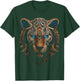 Tiger Sculpture Blue Eyes Animal Art Portrait Graphic Tiger T-Shirt - T-Shirt | Forest