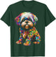 Shih Tzu Motif Pet Illustration Dog Shih Tzu Women Kids T-Shirt - T-Shirt | Forest
