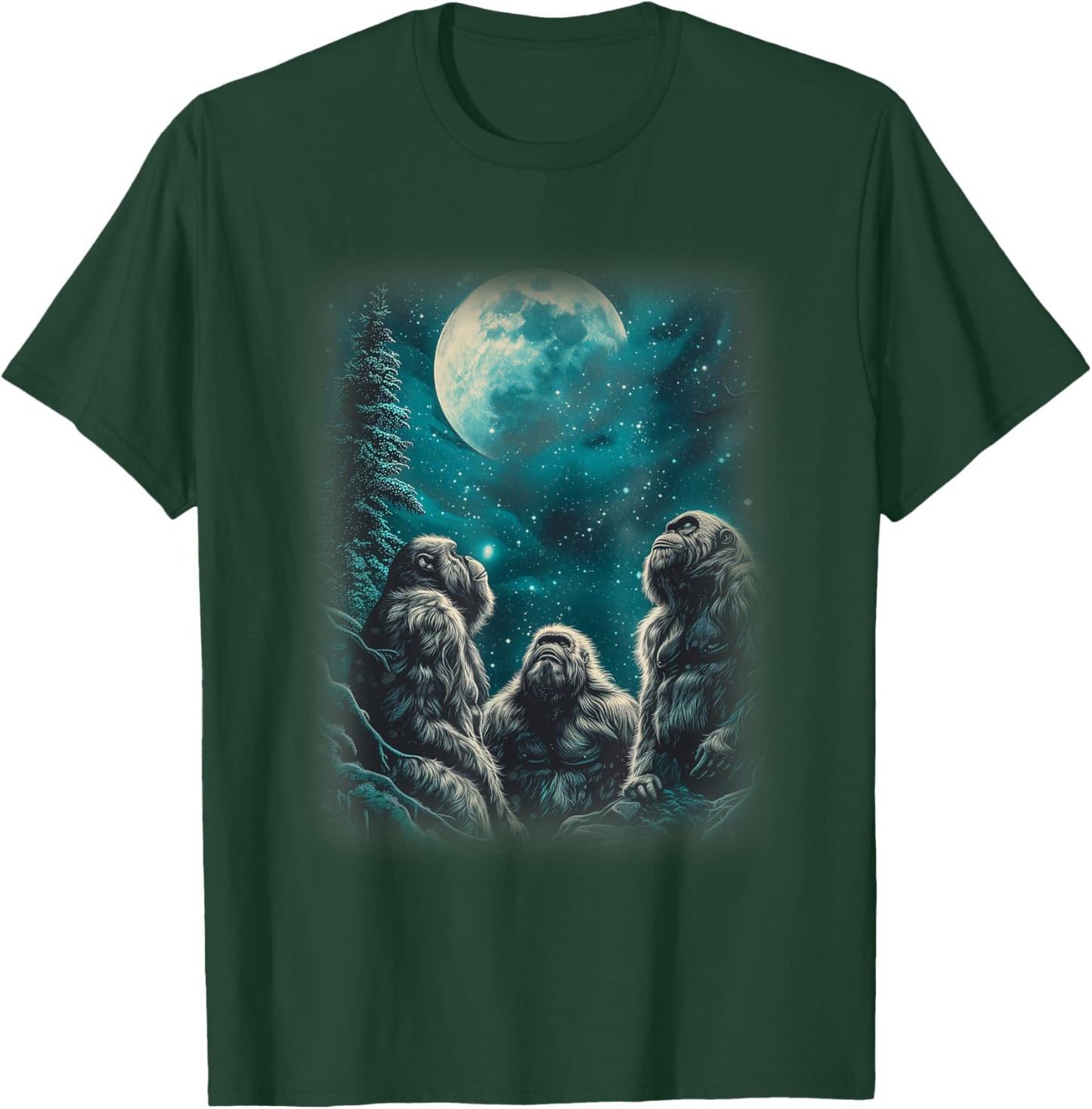 3 Moon Gorilla Shirt, Great Ape Cool Primate Animal Lover T-Shirt - T-Shirt | Forest