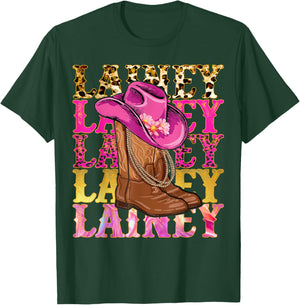 Lainey First Name Personalized Birthday Cowgirl Outfit T-Shirt - T-Shirt | Forest