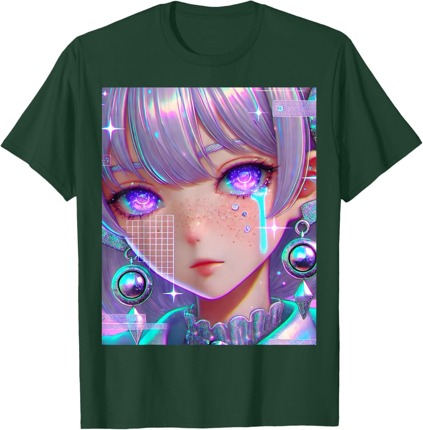 Anime Girl Vaporwave Egirl Aesthetic Japanese Otaku T-Shirt - T-Shirt | Forest