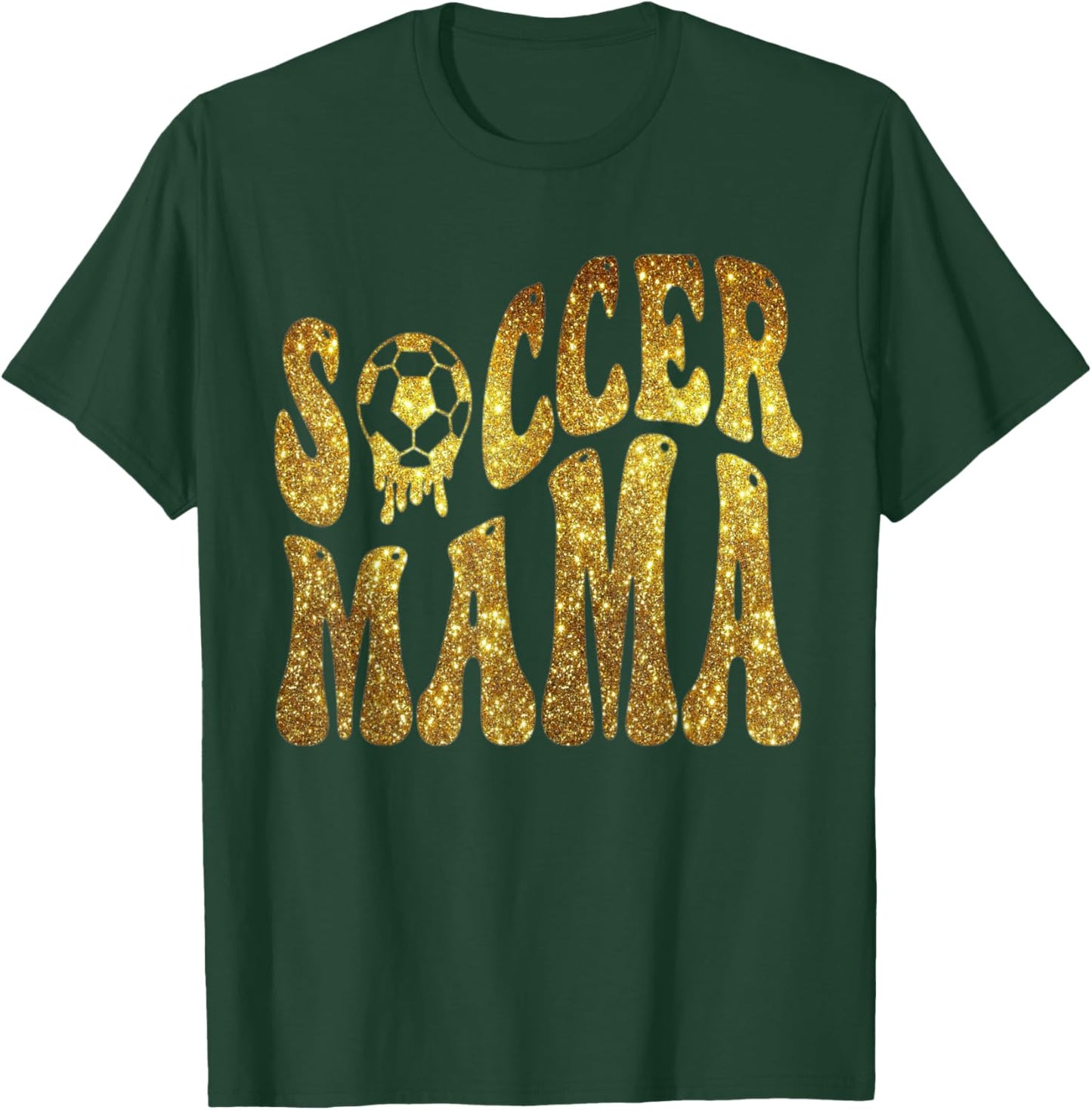 Soccer mama gold print funny mom T-Shirt - T-Shirt | Forest