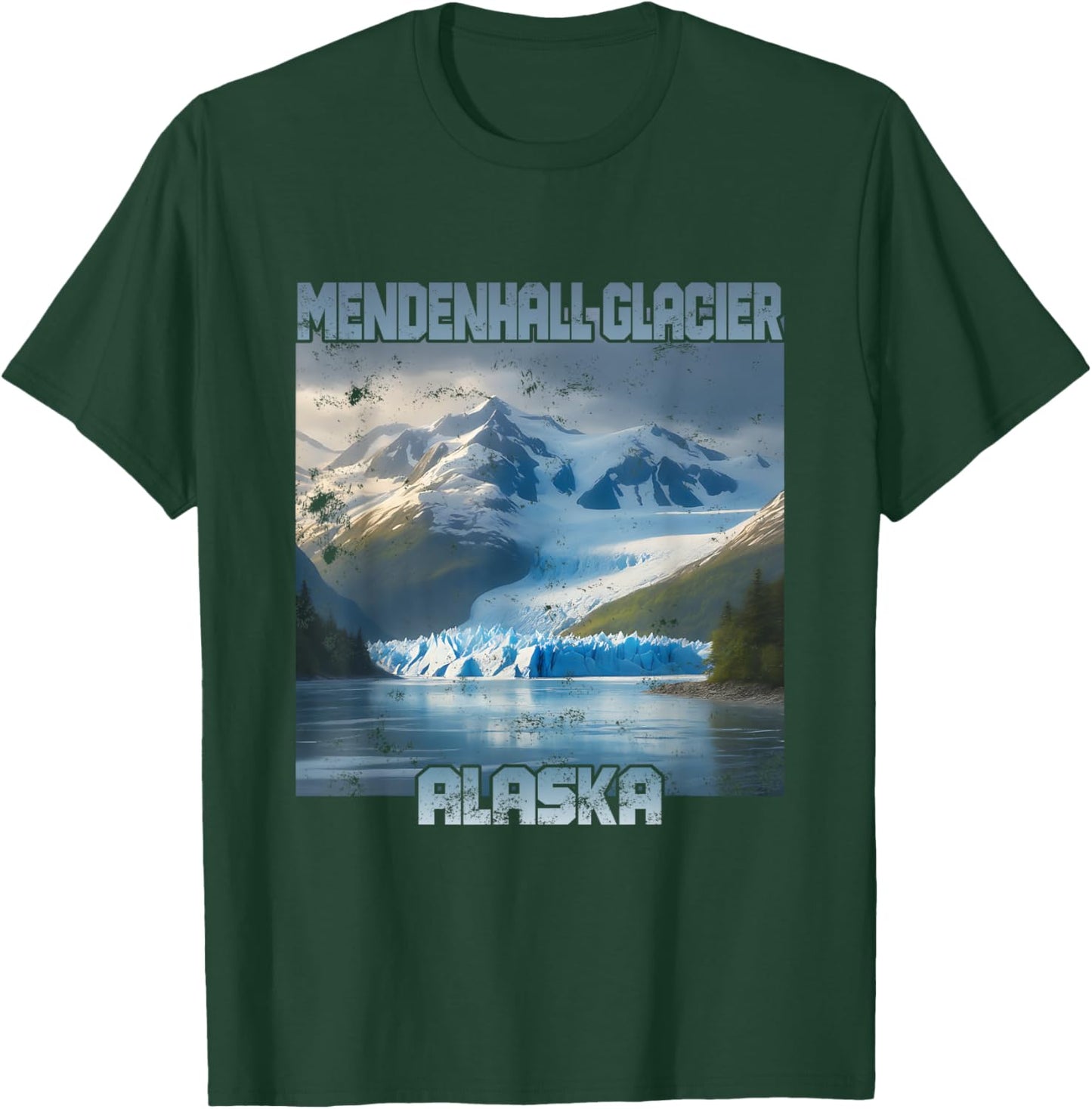Vintage Mendenhall Glacier Alaska T-Shirt - T-Shirt | Forest