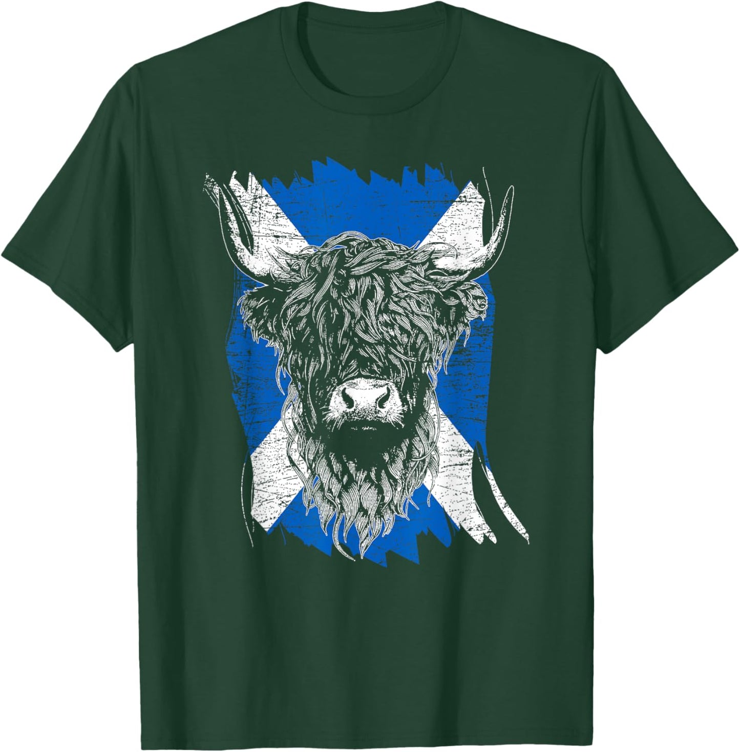 Scottish Highland Cow Cattle Hairy Cow Flowers Woman T-Shirt - T-Shirt | Forest