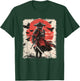 Samurai Cat, Vintage Japanese Warrior Art | Anime & Samurai T-Shirt - T-Shirt | Forest