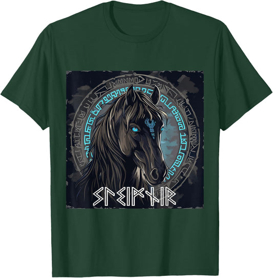 Wikinger Sleipnir Odins Pferd Vikings Runen Valhalla T-Shirt - T-Shirt | Forest