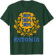 Estonia National Crest Emblem T-Shirt - T-Shirt | Forest