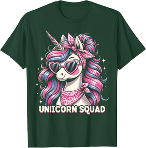 Unicorn Squad - Graceful Unicorn with leopard Bandana T-Shirt - T-Shirt | Forest
