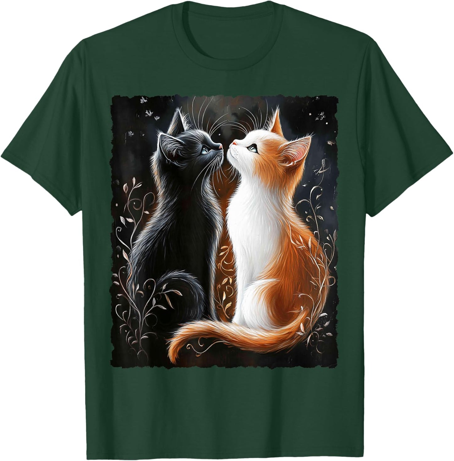 Cute Magical Cat Kitten Fantasy Art Design T-Shirt - T-Shirt | Forest