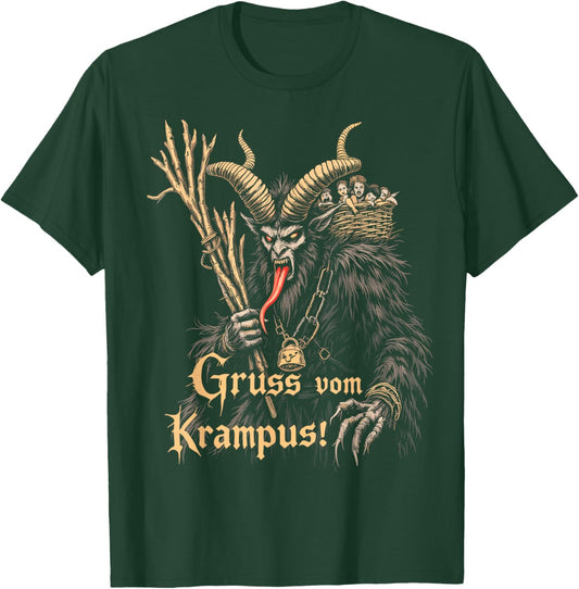 Gruss Vom Krampus Christmas Eve Naughty Kids Xmas Party T-Shirt - T-Shirt | Forest