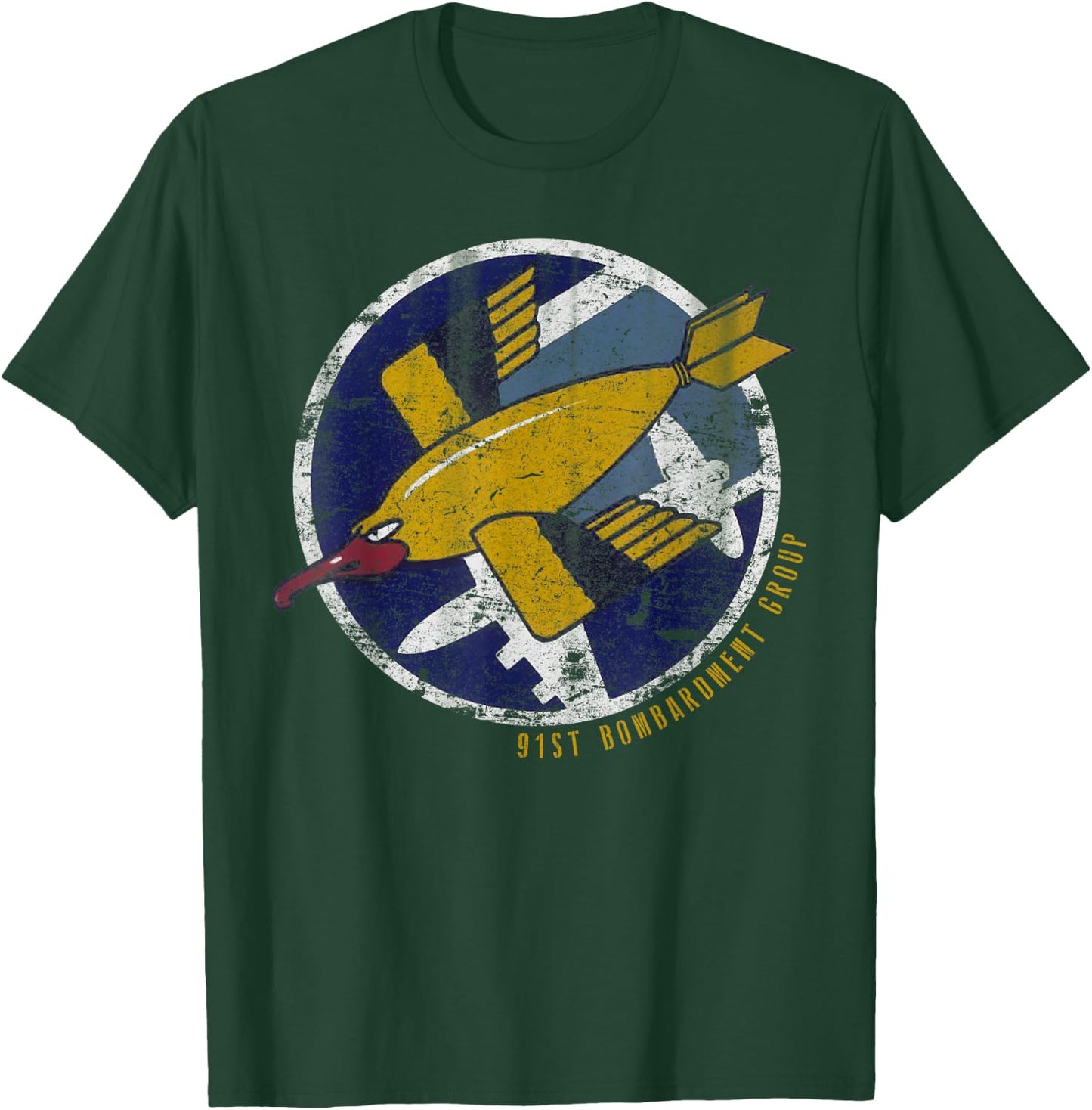 91st Bombardment Group WWII Vintage Patch Insignia T-Shirt - T-Shirt | Forest