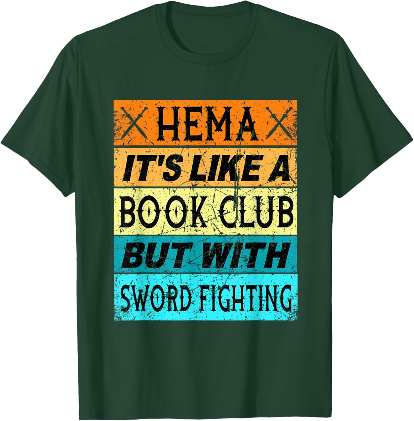 Retro Hema Shirt Sword Fighting Shirt Swordfighting Short T-Shirt - T-Shirt | Forest