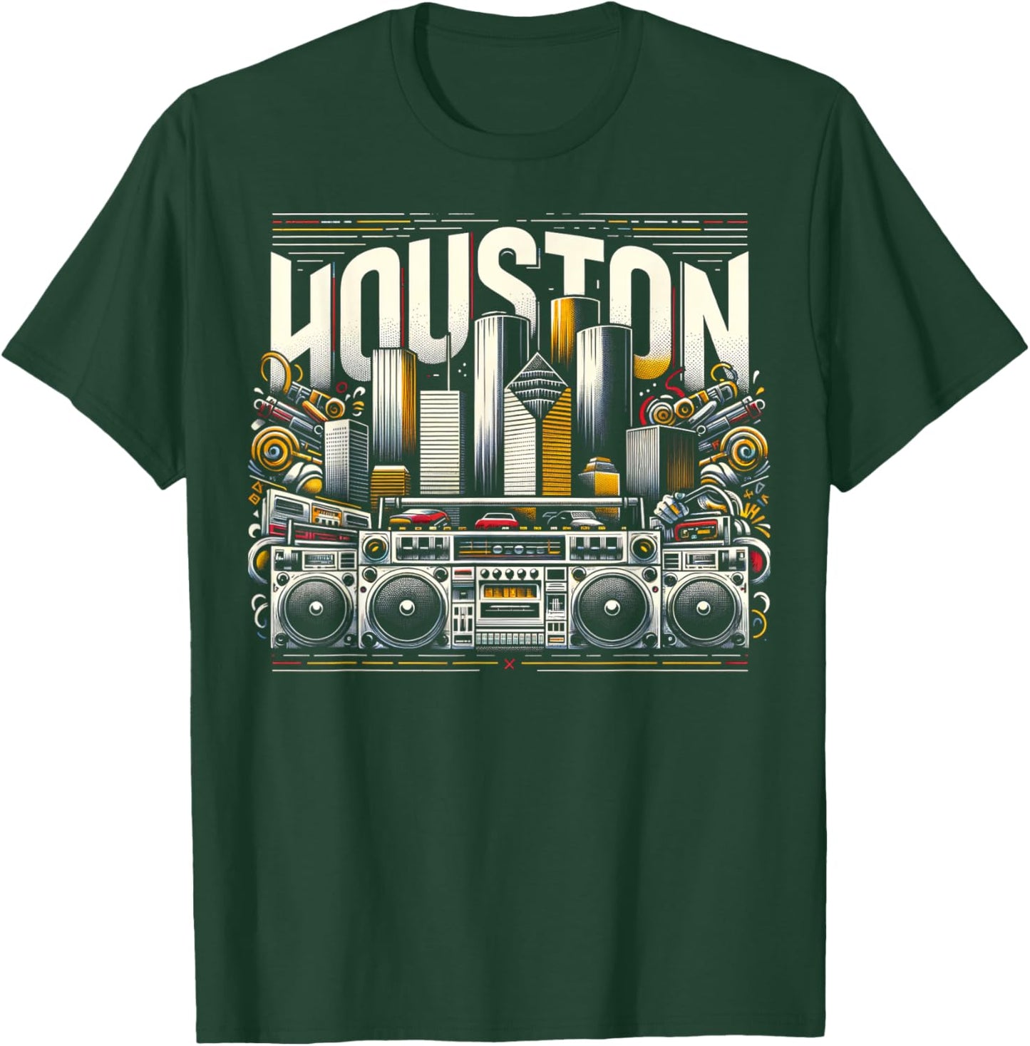 Houston Shirt | Cool | Men Women S - 6XL T-Shirt - T-Shirt | Forest