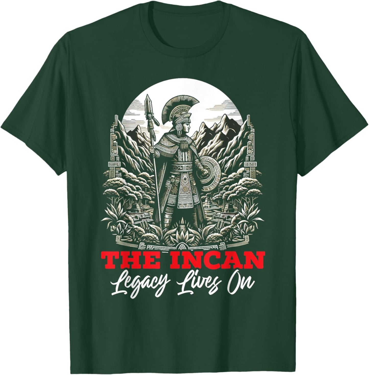 Incan Warrior South America Peru Peruvian Inca Empire T-Shirt - T-Shirt | Forest