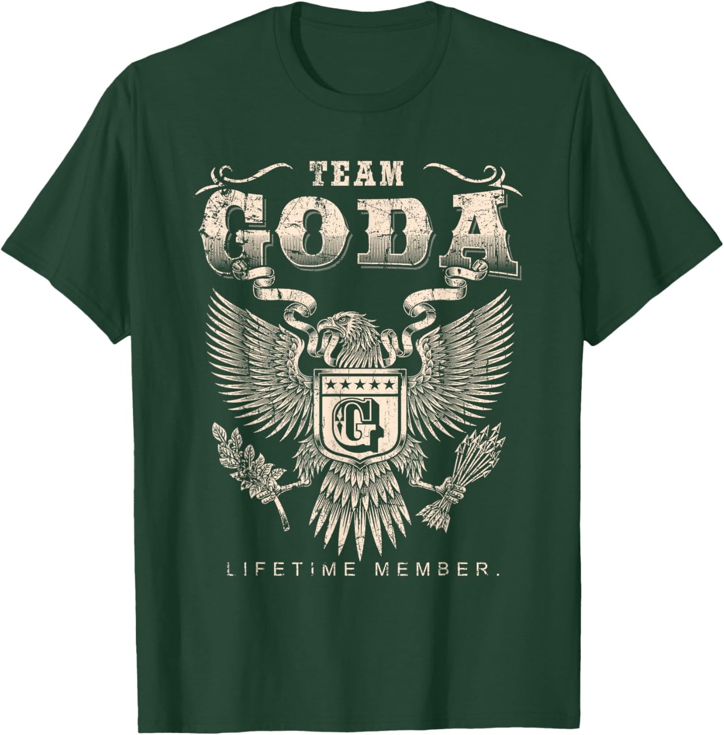 Team Goda Lifetime Member - Goda Name T-Shirt - T-Shirt | Forest