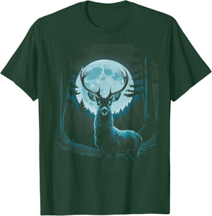 Hunters Mountain Deer Hunting Big Whitetail Buck Men Boys T-Shirt - T-Shirt | Forest