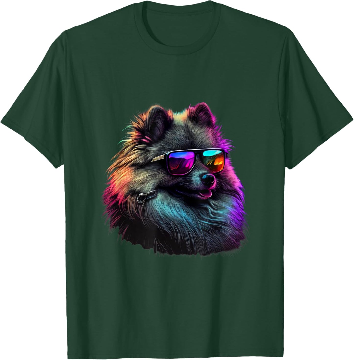 Abstract Keeshond Dog Lovers Keeshond Dogs Keeshonds T-Shirt - T-Shirt | Forest