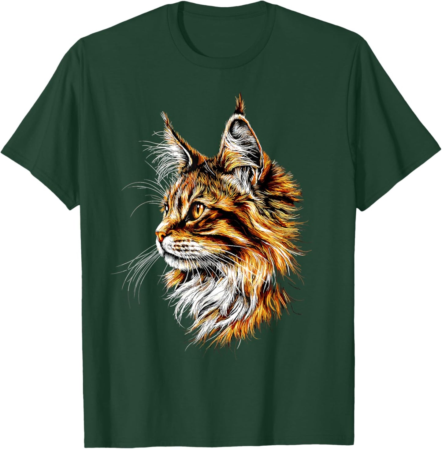 Maine Coon Katze Cat Katzenliebhaber Süße Maine-Coon Katzen T-Shirt - T-Shirt | Forest