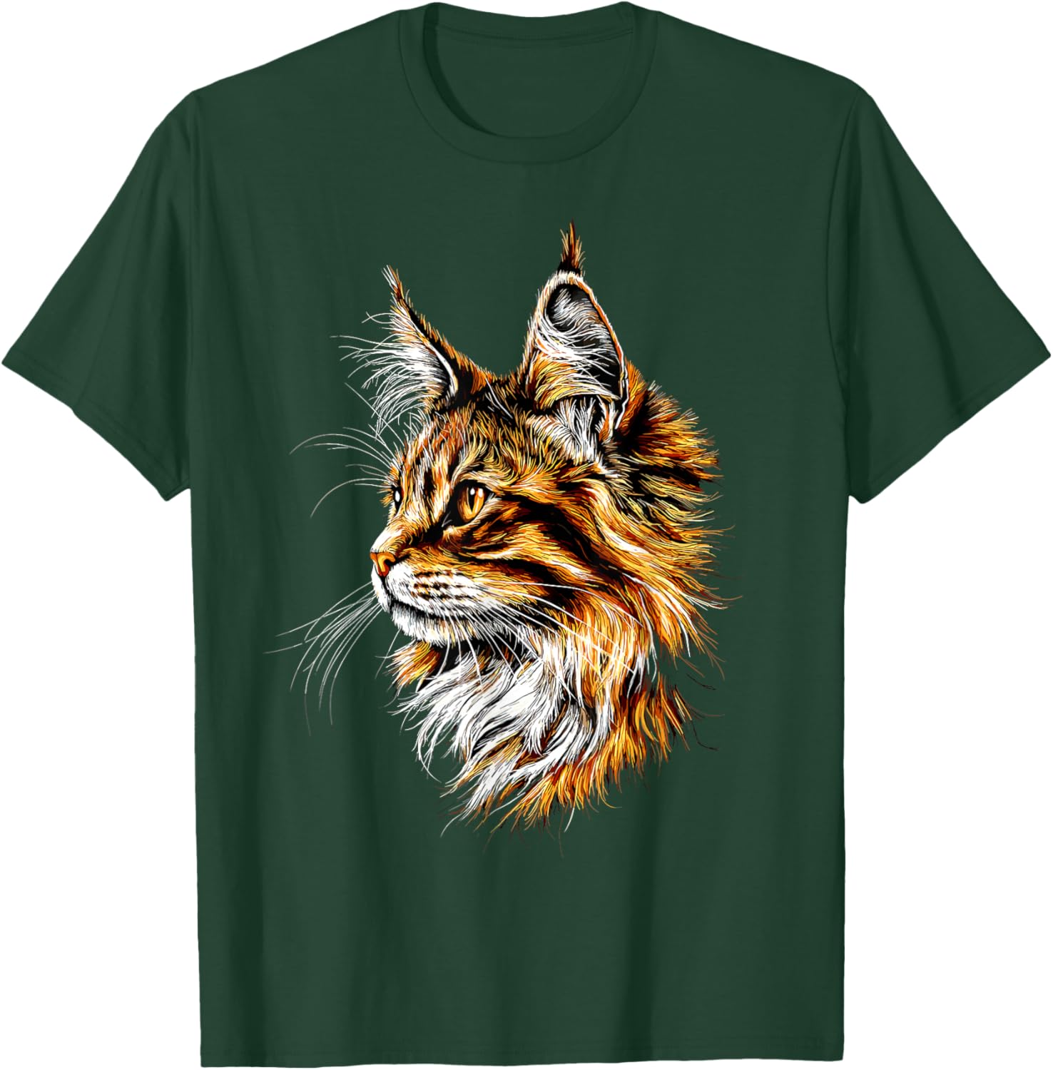 Maine Coon Katze Cat Katzenliebhaber Süße Maine-Coon Katzen T-Shirt - T-Shirt | Forest