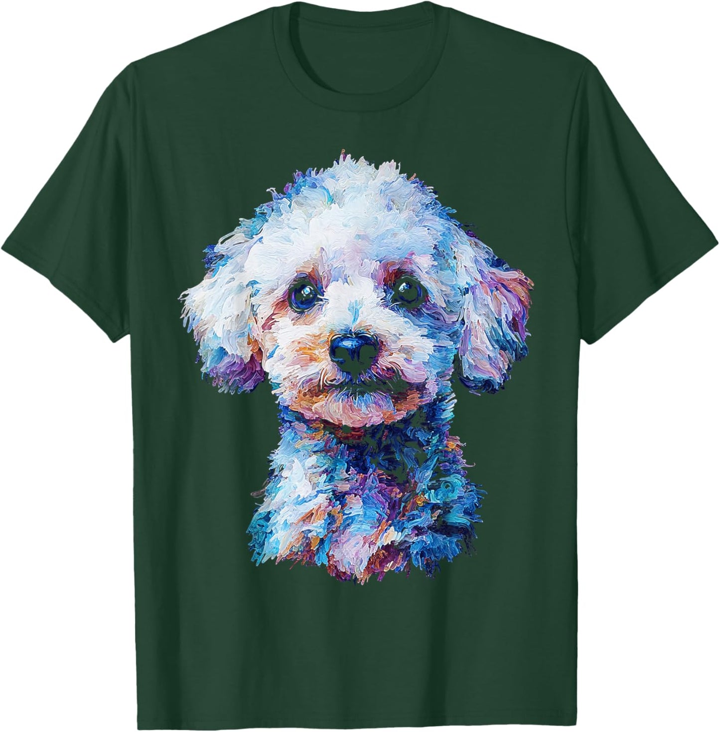 Maltipoo Dog Motif Pet Art Blue Eyes Maltipoo T-Shirt - T-Shirt | Forest