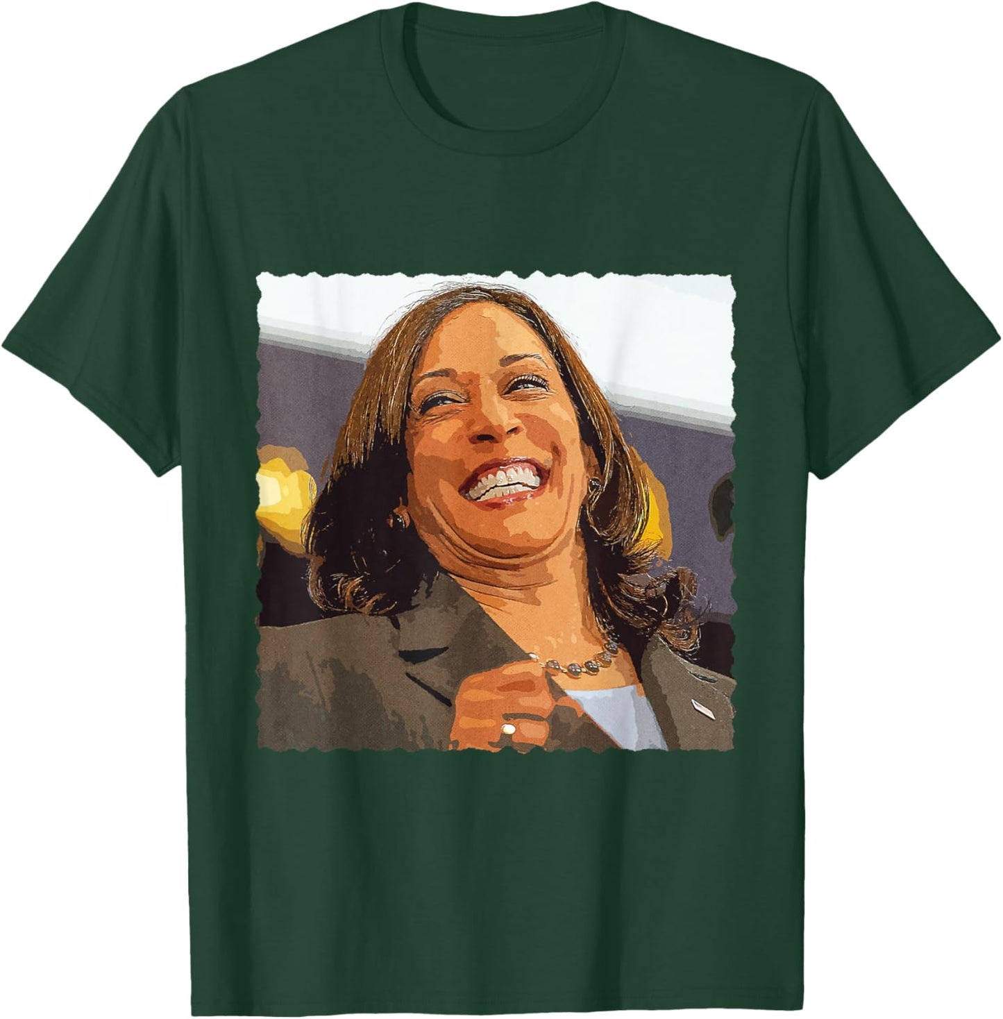 Cackling Kamala Harris Laughing T-Shirt - T-Shirt | Forest