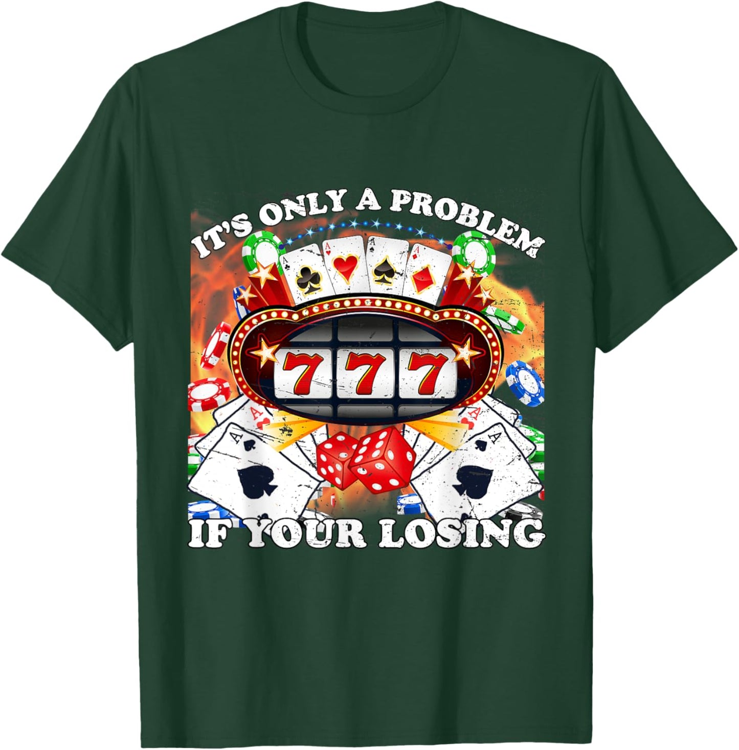 I Heart Gambling Funny Casino Gambling Meme T-Shirt - T-Shirt | Forest
