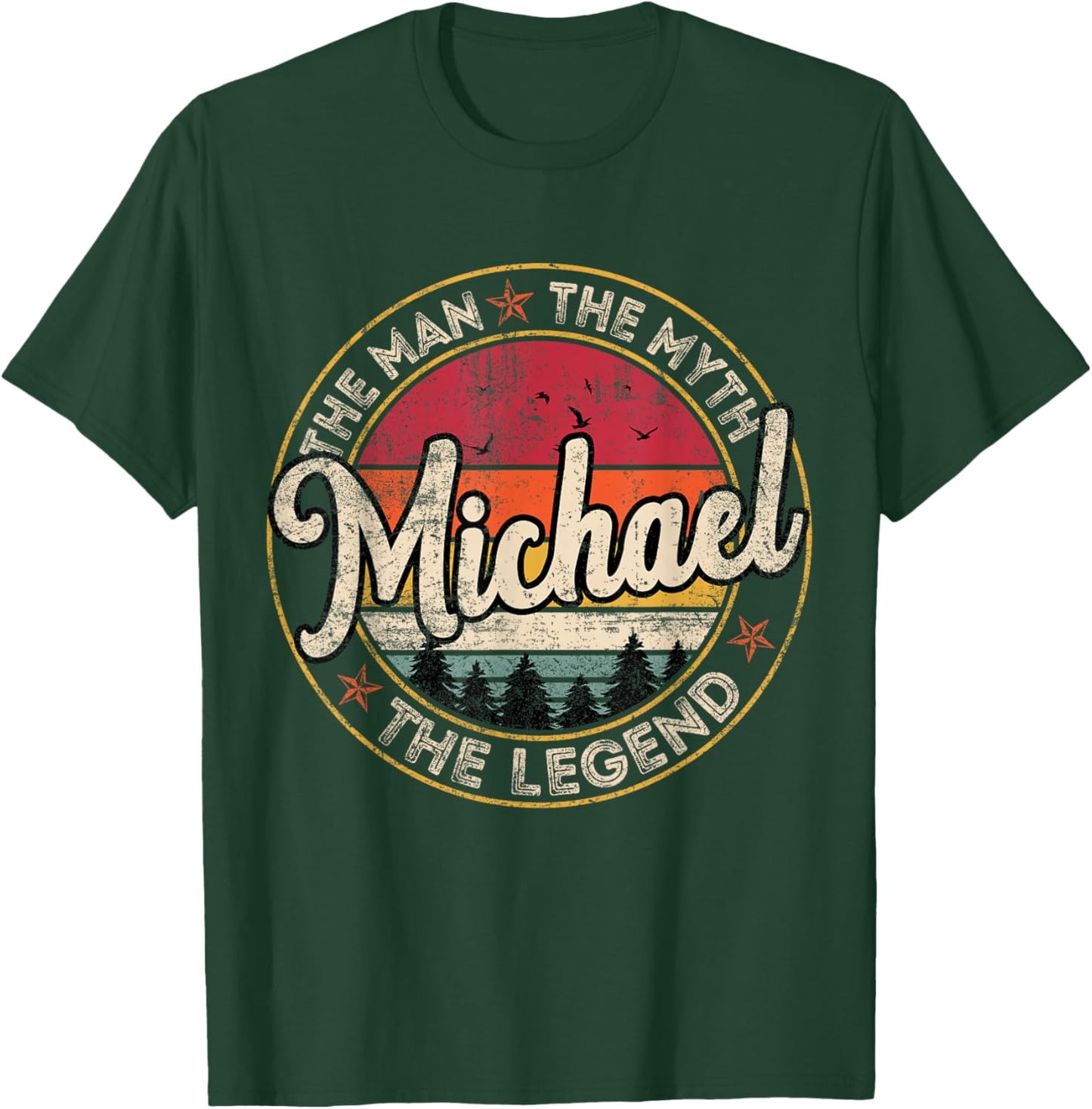 Michael The Man The Myth The Legend Personalized Name T-Shirt - T-Shirt | Forest