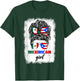 Mexirican Girl Mix Half Mexican and Puerto Rican Rico Flag T-Shirt - T-Shirt | Forest