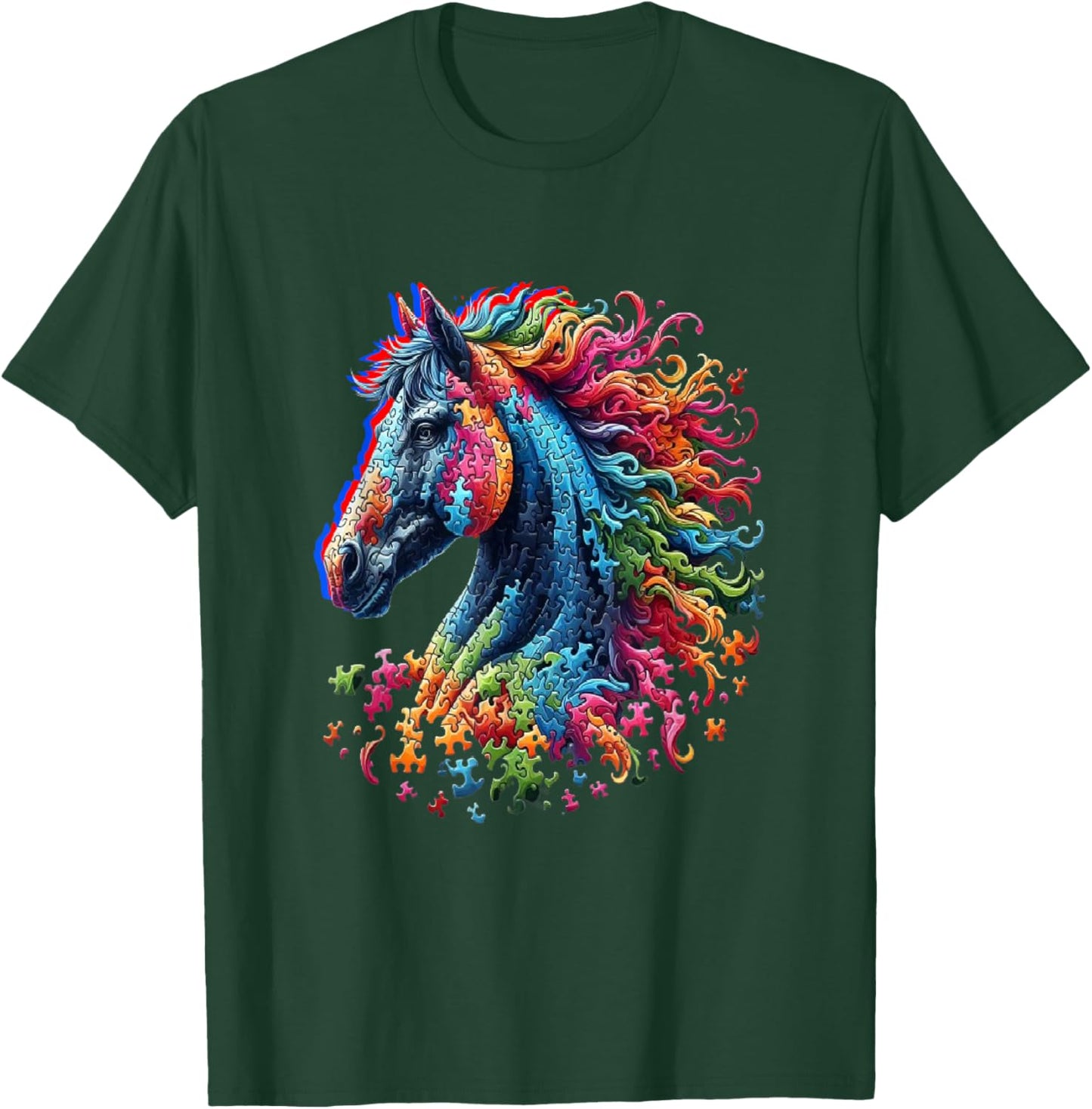 Autism Awareness Different Horses T-Shirt - T-Shirt | Forest