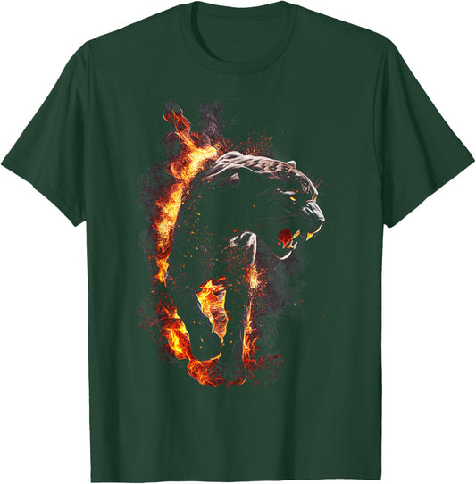 Panther Lover animal Big Cat Panther Animal black T-Shirt - T-Shirt | Forest