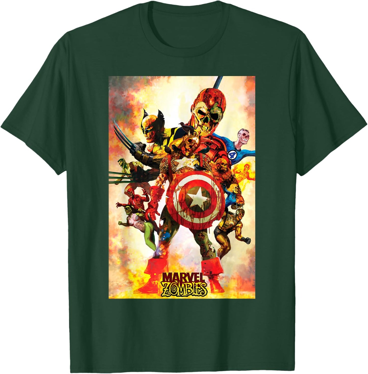 Marvel Zombies Group Shot Poster T-Shirt - T-Shirt | Forest