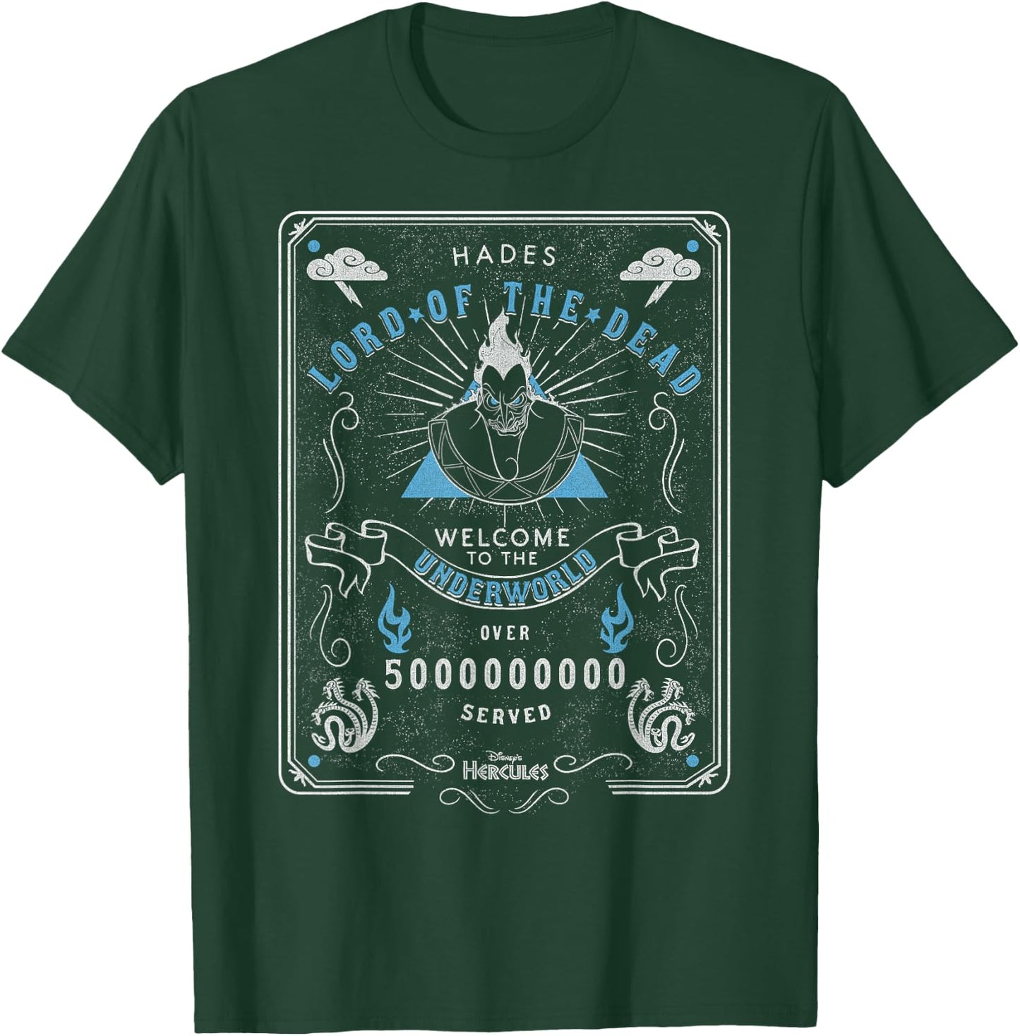 Disney Hercules Hades Lord Of The Dead Underworld Poster T-Shirt - T-Shirt | Forest