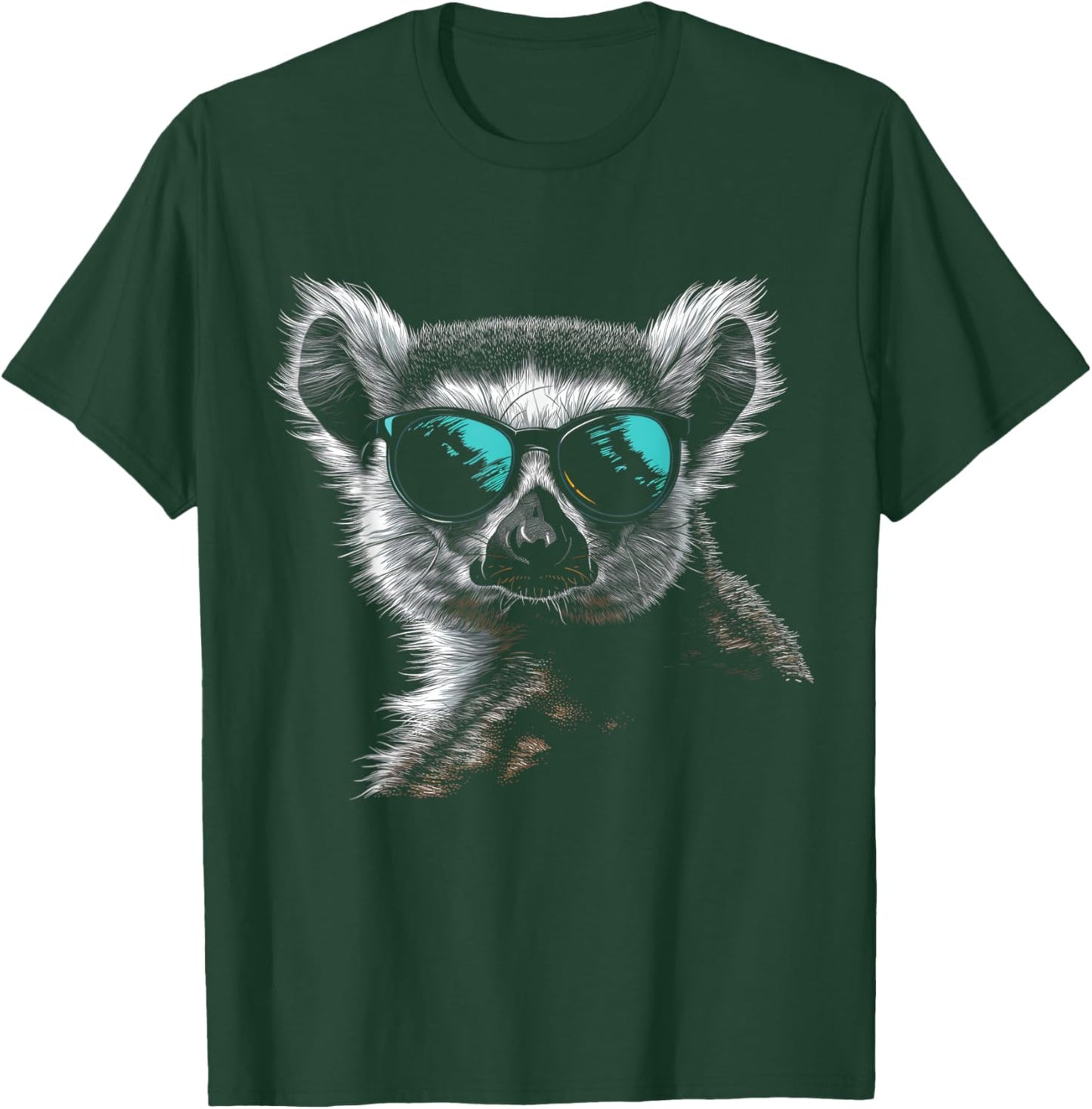 Lemur Wearing Sunglasses Funny Animal Monkey Lemur Lover T-Shirt - T-Shirt | Forest