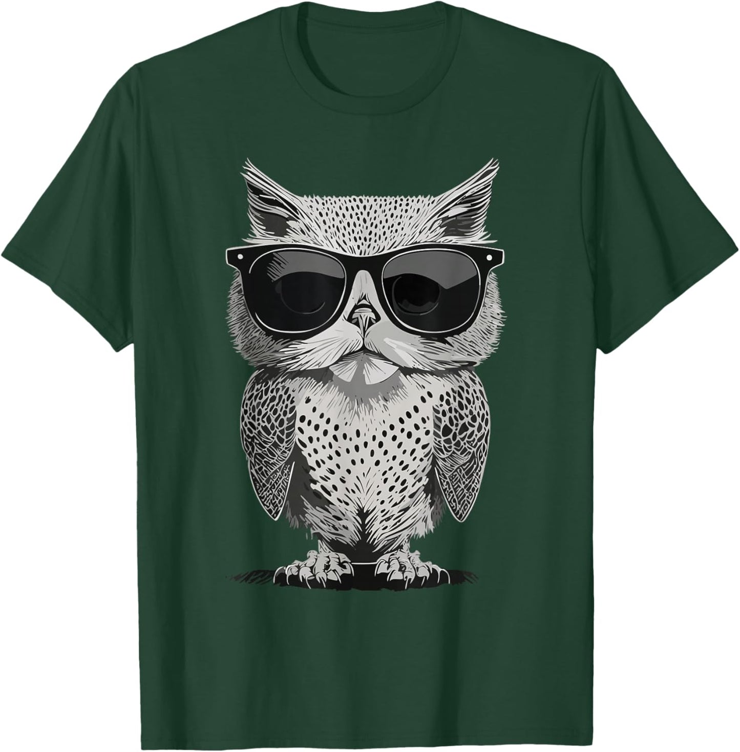 Meowl. Cat and Owl Hybrid Funny Brainrot Meme T-Shirt - T-Shirt | Forest