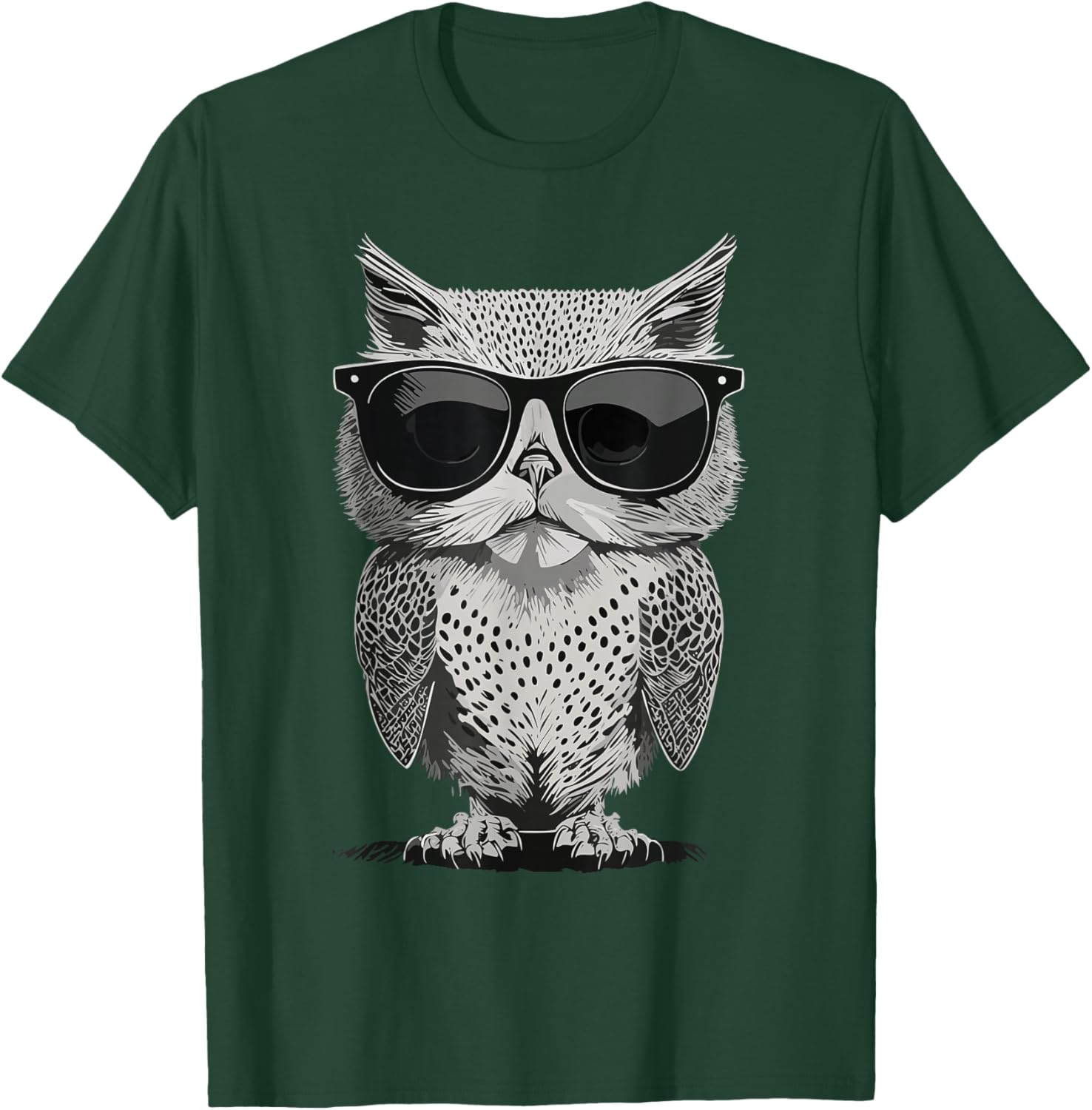 Meowl. Cat and Owl Hybrid Funny Brainrot Meme T-Shirt - T-Shirt | Forest