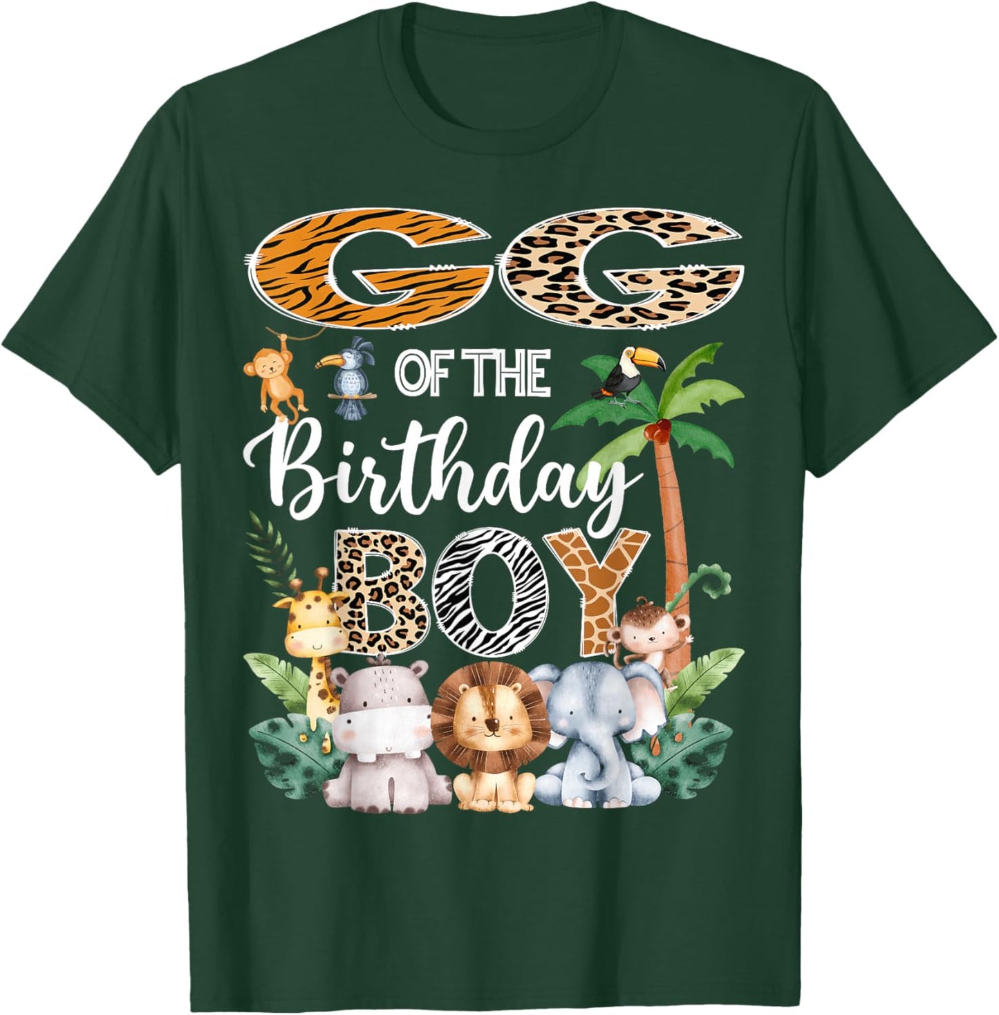 GG Of The Birthday Boy Safari Jungle Bday Party T-Shirt - T-Shirt | Forest