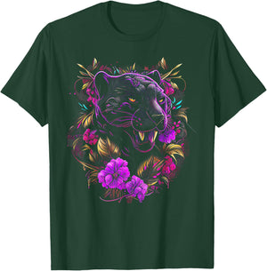 Panther Lover animal Big Cat Panther Animal black Men Women Girls Kids T-Shirt - T-Shirt | Forest