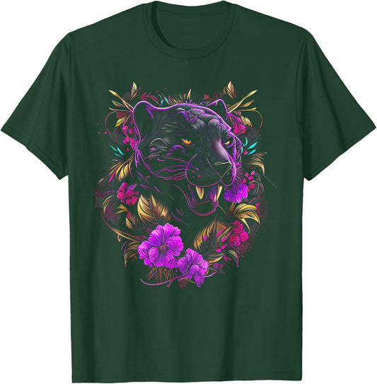 Panther Lover animal Big Cat Panther Animal black Men Women Girls Kids T-Shirt - T-Shirt | Forest