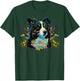 Cute Flower summer Floral Border Collie T-Shirt - T-Shirt | Forest