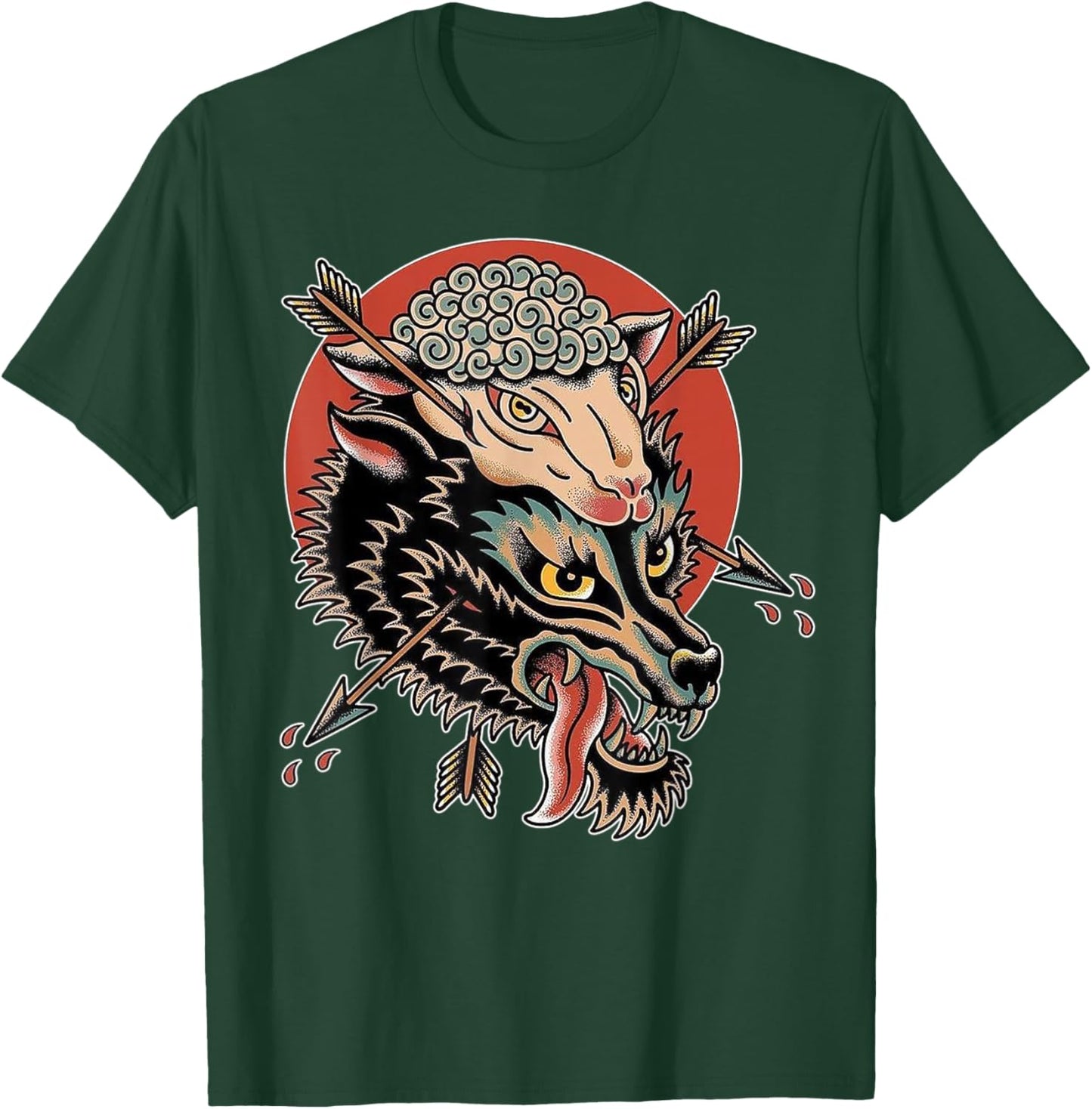 Wolf in Sheep's Clothing Traditional T-Shirt - T-Shirt | Forest