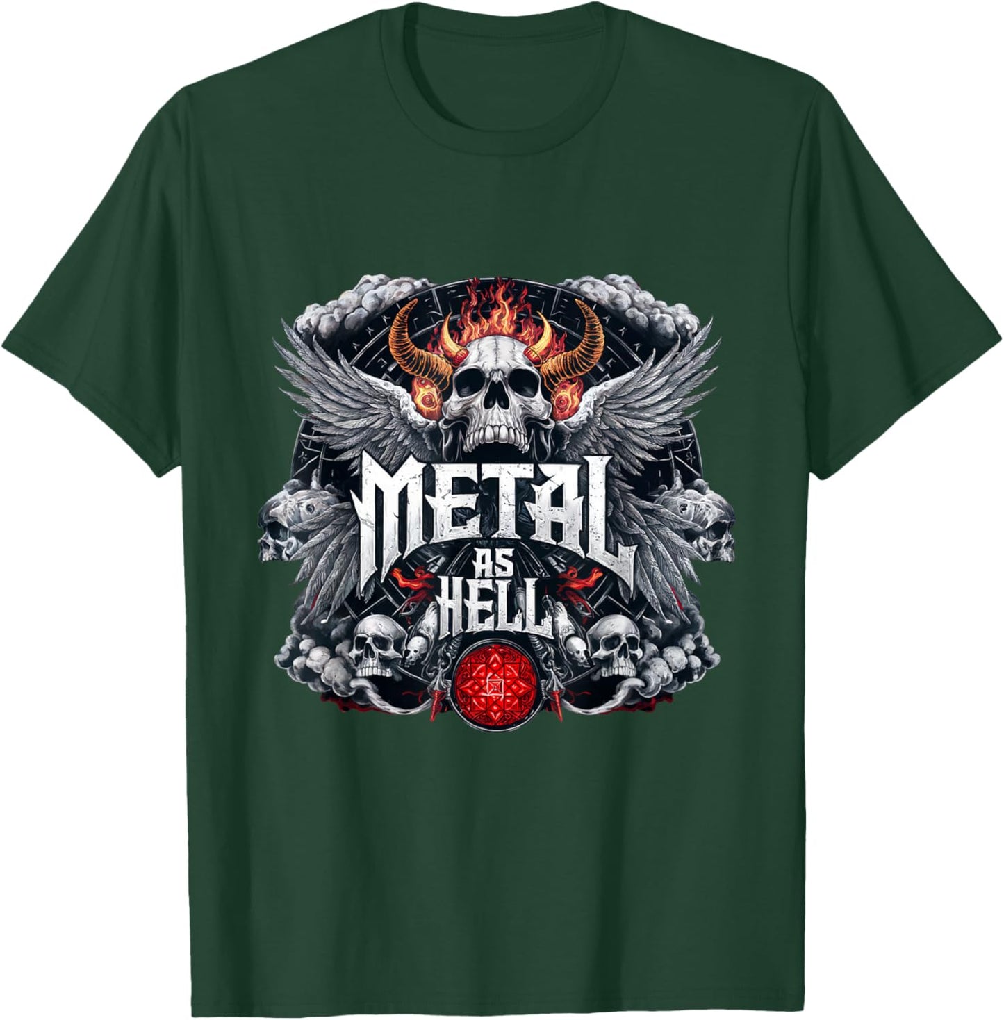 Metal As Hell Heavy Metal Music Quote T-Shirt - T-Shirt | Forest